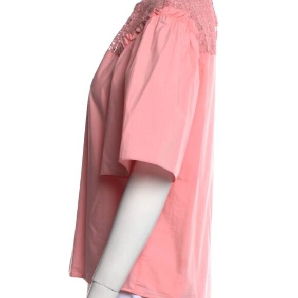 Sandro Pink Crew Neck Short Sleeve Blouse/Top/Shirt Size: XS - Picture 10 of 10